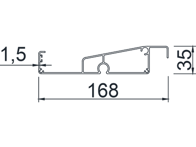 Лопасти перголы с жалюзи F168 Medium-type