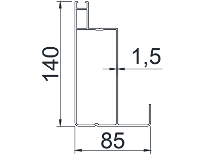 F168 Средний тип водостока для перголы с жалюзи
