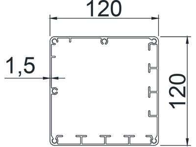 Стойки перголы с жалюзи F168 Medium-type