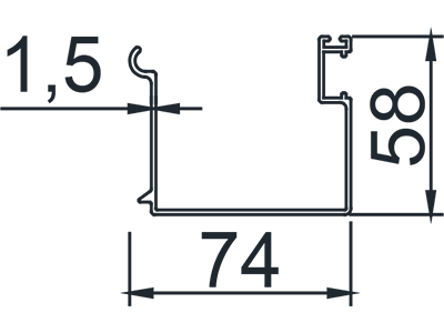 F210 Тяжёлый тип водостока для перголы с жалюзи
