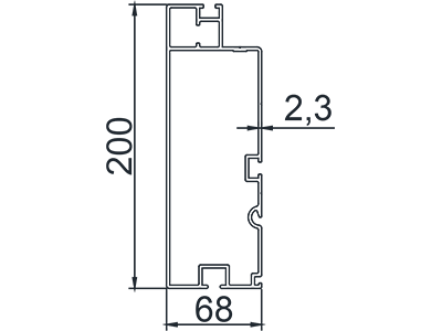 F210 Тяжёлый тип боковой балки перголы с жалюзи