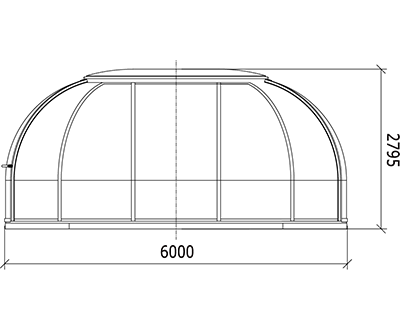 Роскошный садовый купол Igloo H+4560 Размер