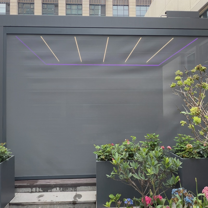 Перголы с откидной крышкой и складные для террас офисов в Ханчжоу