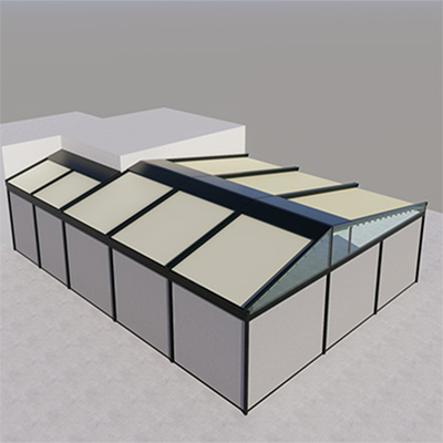 Выдвижные навесы и ветрозащитные роликовые шторы в ресторане под открытым небом на высоте в Гуанчжоу